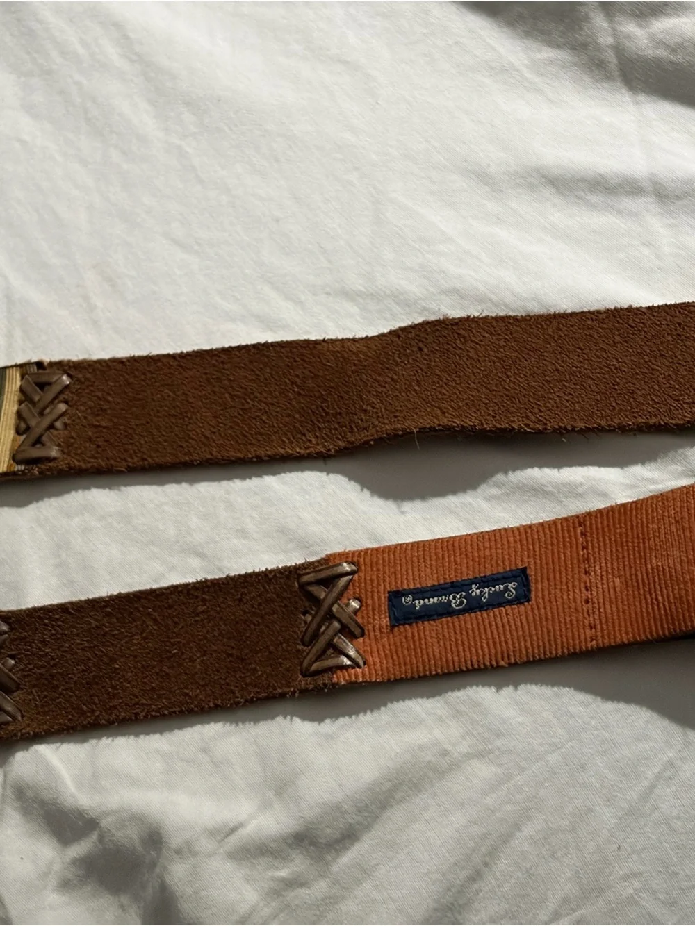 Lucky brand Corduroy and Suede Belt Set